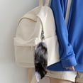 thumbnail image 4 of Boreal Craft Christmas Adorable Animal Furry Tail Keychain Hanger Plushy Tail Unique Key Accessory For Bags Purses Keys, 4 of 5