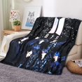 thumbnail image 4 of Kpop Blankets Bangtan - Manta suave para niños, felpa ultra acogedora, cálida, ligera, hipoalergénica, manta negra, regalos Kpop, mercancía Kpop, antipilling, 4 of 5