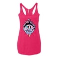 thumbnail image 2 of Wild Bobby Trippy Happy Face Women Tri-Blend Racerback Tank Top, 2 of 6