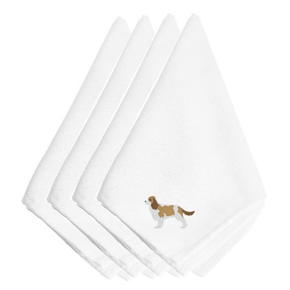 Carolines Treasures BB3449NPKE Cavalier King Charles Spaniel Embroidered Napkins, Set of 4