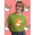 thumbnail image 2 of Fluffy Corgi Booty T-Shirt Women -Image by Shutterstock, Female x-Large, 2 of 4