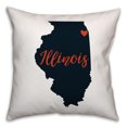 thumbnail image 2 of Creative Products Blue and Orange Illinois Pride 16x16 Spun Poly Pillow, 2 of 4