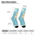 thumbnail image 2 of Vsdgher World Map With Animals 1 Crew Socks for Men & Women, Breathable Casual Athletic Ankle Socks, 2 of 6