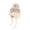 Beige, variant on Toddler Winter Knit Hat with Ear Flaps, Fleece Lined Beanie for Boys Girls Faux Pom‑Pom Trapper Hat Cozy Outdoor Headwear Beige One Size