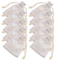 thumbnail image 5 of CIMAXIC Wedding 20pcs Multifunctional Small Linen Bags Burlap Drawstring Bag Gift Jewelry Pouch for Wedding Party 9 * 12cm (White Daisy Pattern),4.72"X3.54"X0.04", 5 of 5