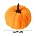thumbnail image 2 of Mini Velvet Pumpkin Figurine Set, Assorted Autumn Harvest Colors, Plush Tabletop Thanksgiving Decor, Elegant Tiered Tray Accent for Mantel, Entryway, Dining Room, Fall Harvest Display, Orange-A, 2 of 9