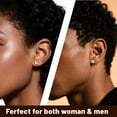 thumbnail image 5 of Moissanite Earrings for Women, 925 Sterling Silver 3-10mm (0.2-8ct) Round Cut D Color VVS1 Studs, 14K White Gold Plated Lab Created Diamond Earrings Men, 5 of 7