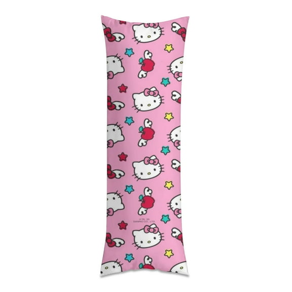 Hello Kitty Anime Body Pillow Cover Ultra Soft Microfiber Pillowcases with Hidden Zipper Closure 16x48inch
