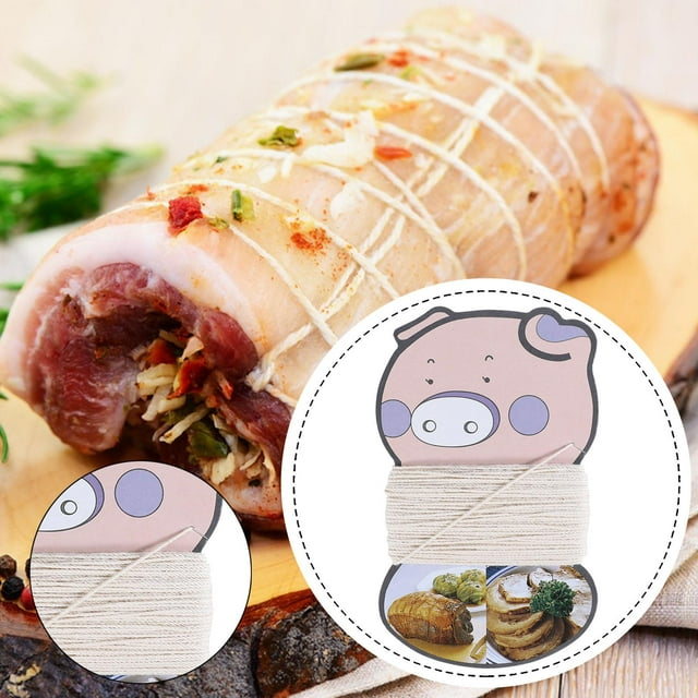 Cordón de cocina para envolver, hilo portátil de 1 mm, 20 m, tejido para cocinar carne, hornear pasteles, salchichas y manualidades.