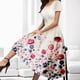 thumbnail image 3 of Gibobby Vestido de verano casual para mujer Vestido casual de manga corta con cuello redondo y estampado de flores sexy y elegante a la moda para mujer (2)(Rojo,G), 3 of 4