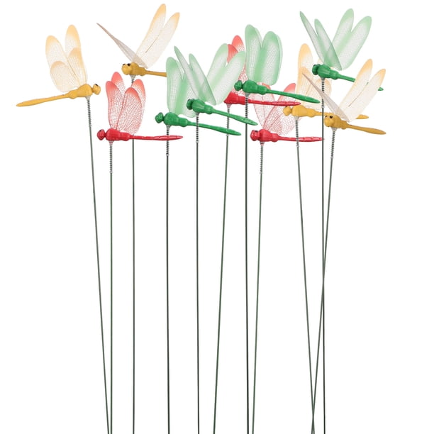 16 piezas de decoración de libélula de simulación accesorios de arreglo de flores accesorios de decoración de jardín