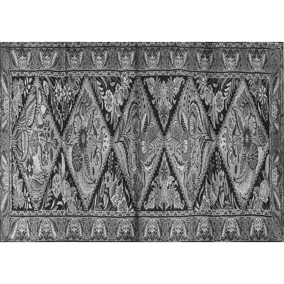 Ahgly Company Indoor Rectangle Persian Gray Traditional Area Rugs, 5' x 7'