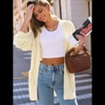thumbnail image 4 of Cárdigan Extragrande de Punto Suave para Mujer con Bolsillos Albaricoque S, 4 of 8