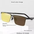 thumbnail image 5 of Polarized Day & Night Square Sunglasses for Men Women, HD Anti-Glare Driving Glasses, Adjustable Comfortable Frames, UV Protection, Versatile for Running Sports Travel, Color Changing Lenses, 5 of 9
