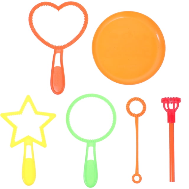 OULII 6 Pcs Bubble Wand Set Bubble Blower For Outdoor Fun And Playtime Activities Present Random Color