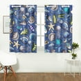 thumbnail image 2 of MKHERT Cartoon Underwater Life Window Curtains Kitchen Curtain Room Bedroom Drapes Curtains 26x39 inch, 2 Piece, 2 of 3