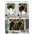 thumbnail image 4 of Black Gold Marble Tie Up Curtains for Windows 45 Inch Length Balloon Curtains Kitchen Adjustable Balloon Window Shade Modern Geometric Textured Tie Up Valance Bathroom Curtain Window 34"x45", 4 of 6