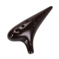 thumbnail image 4 of Ocarina de 12 agujeros, flauta de arcilla cerámica, instrumento musical profesional compacto con afinación en C , ideal como regalo para adultos y Negro, 4 of 8