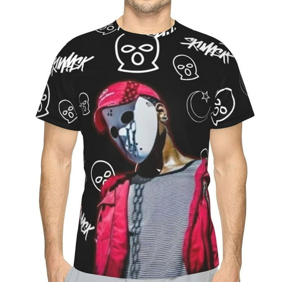 Ski Mask The Slump God Unisex 3d Pattern Printed Short Sleeve T-Shirts Casual Graphics Tees Small