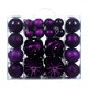 thumbnail image 1 of 48 bolas navideñas colgantes irrompibles con aro colgante en forma de lágrima violeta, 1 of 9