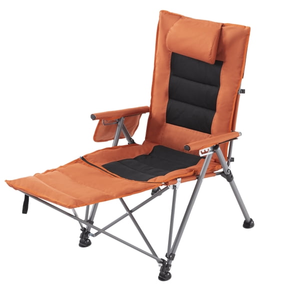 Weetoo 5-Position Heavy-Duty Reclining Camping Chair with Footrest, Portable for Outdoor & Office