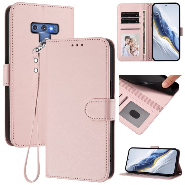 Funda Cartera GANGXUN para Samsung Galaxy Note 9 – Cierre Magnético, Protección RFID, Correa Desmontable, Compatible con Carga Inalámbrica
