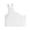 White, variant on Lumtrix Ribbed Knit Crop Tank Tops for Toddler Girls Cute One Shoulder Solid Dance Summer Camisole White 6