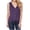 Purple, variant on Built In Bra Tank Tops for Women Bell Sleeve Dressy Casual Summer Shirts Color Block Going Out Basic Tees