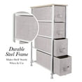 thumbnail image 4 of Simplify Adult 4 Drawer Slim Chest Dresser with Fabric Drawers, Beige, 4 of 9