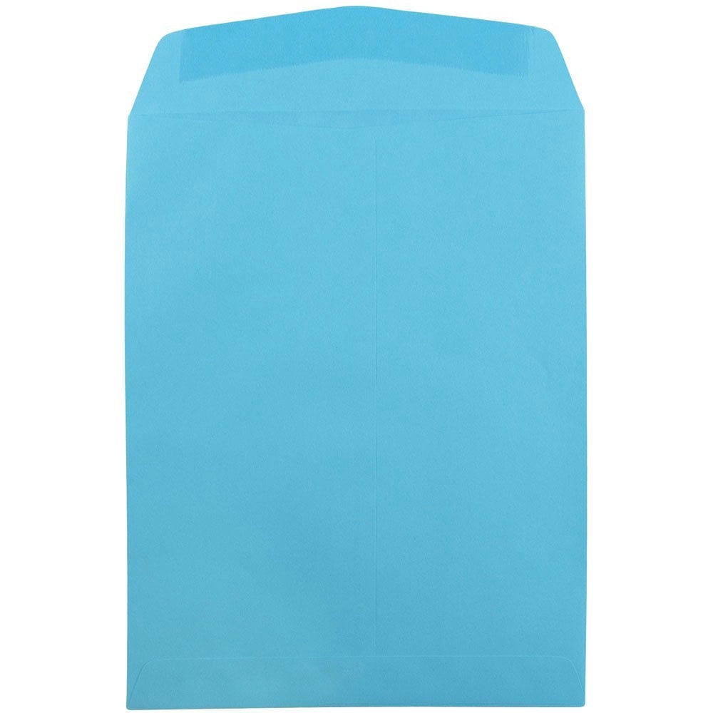 JAM Paper 9 x 12 Open End Envelopes, Blue, 100 per Pack