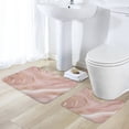 thumbnail image 5 of 2 Pieces Bathroom Rugs Set With U-Shaped Mat Bath Mat, Marble Non Slip Thick Soft Bath Rug Set, Machine Wash Absorbent Mats For Bathroom, 5 of 6