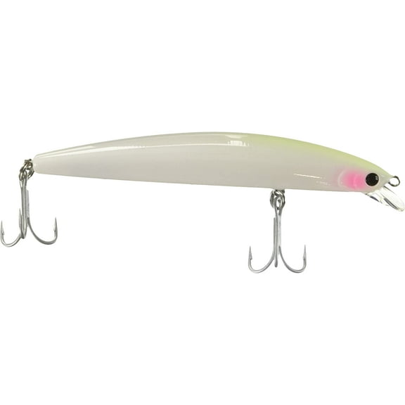 Daiwa Salt Pro SP Minnow Floating Striper Lure, 5", Ghost White