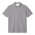 thumbnail image 4 of GrmtClth Men's Quick Dry Polo Shirt Short Sleeve Lightweight Breathable Performance Outdoor Golf Sport Active Tops Light Gray 2XL, 4 of 4