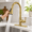 Gold-Vintage Style, variant on Vintkitchen Faucets With Pull Down Sprayer