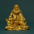 thumbnail image 5 of Handcrafted Bodhidharma Statue Golden Brass 2.56in Clarity & Strength Perfect Gift for Meditation Corner, 5 of 8