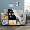 thumbnail image 5 of Custom Blanket with Photos Text Customized Blanket Personalized Flannel Throw Blankets for Adult Kid Birthday Christmas Halloween Fathers Mothers Valentines Day Gift 40x30inch, 5 of 6
