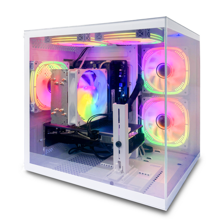 Suevery Gaming PC Desktop, AMD Ryzen 5 5600 + Radeon RX 6500, B450 Motherboard, 16GB DDR4, 1TB NVMe SSD, WiFi 6