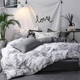 thumbnail image 5 of 3-piece Bedding Set, Polyester Reversible Comforter Cover with 2 Pillowcases, Machine Washable & Fade Resistant for Easy Care, Multicolor 175x220cm & 50x75cm for Modern Bedroom Decor & Guest, 5 of 9