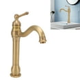 thumbnail image 4 of Basin Faucet, Gourd Design Bathroom Water Tap Brass With Hose For Business Use, 4 of 8