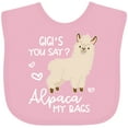 thumbnail image 3 of Inktastic Gigi's You Say Alpaca My Bags Boys or Girls Baby Bib, 3 of 4