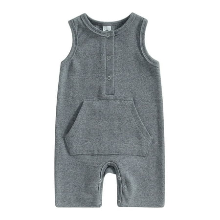 

Bagilaanoe Newborn Baby Boy Summer Jumpsuit Sleeveless Bodysuit 3M 6M 9M 12M 18M Infant Casual One Piece Romper