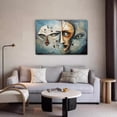 thumbnail image 5 of Abstract Artwork Showcases Overlapping Faces Poster Decorative Painting Canvas Wall Art Living Room Posters Bedroom Painting,Frame-style,16x24inch(40x60cm), 5 of 8