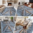 thumbnail image 5 of Farmhouse Wood Grain Area Rugs 5'x7', Washable Small Throw Rugs for Laundry Room Playroom, Vintage Country Barn Gate Textured Indoor Outdoor Rug Non-Slip Low Pile Carpet Runner Reversible Floor Mats, 5 of 8