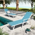 thumbnail image 2 of Pellebant  2PCS Patio Aluminum Adjustable Chaise Lounge Chair Beige, 2 of 5