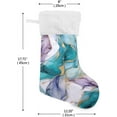 thumbnail image 2 of Coolnut Blue Green Marble Texture Christmas Stockings 1PCS,Big Xmas Stockings Gift Decorations and Party Supplies,Used for Fireplace Decoration Socks Christmas Tree Decoration702 Decor Gifts, 2 of 7