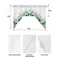 thumbnail image 5 of Green Blooms Floral Swag Valances for Windows, Small Curtains Drapes, Farmhouse Spring Flowers Botanical Kitchen Window Curtains Over Sink Window Treatment Valance for Bedroom/Bathroom 56"x36", 5 of 5
