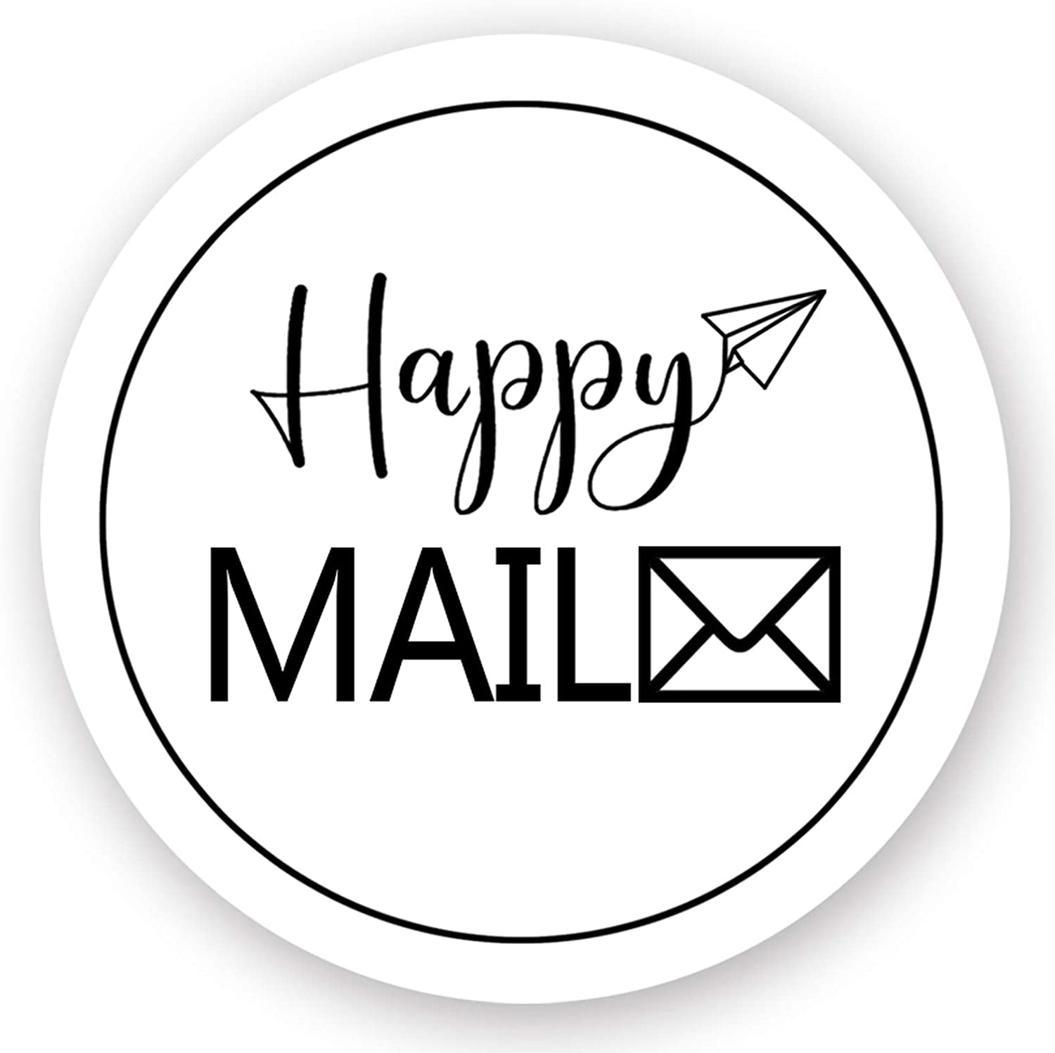 Paper & Party Supplies Labels Happy Mail Stickers Small Business ...