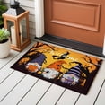 thumbnail image 4 of 2x3 Ft Entryway Area Rug, Orange Halloween Kitchen Rug Runner Washable Floor Mat, Gnomes Scary Pumpkin Bat Black Tree Non Slip Indoor Door Mat Throw Carpet for Bathroom Living Room Bedroom, 4 of 8