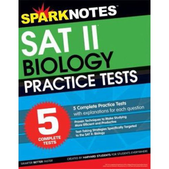 Pre-Owned 5 Practice Tests for the SAT II Biology (Sparknotes Test Prep)