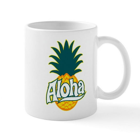 CafePress - Aloha Mugs - 11 oz Ceramic Mug - Novelty Coffee Tea Cup